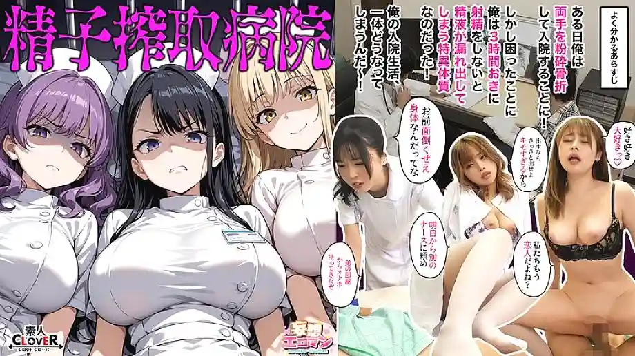 STCVS-024 [Sperm Extraction Hospital] ① Cold sex with a sulky, sharp-tongued, sadistic gal nurse ② Cheating with a foul-mouthed ex-yan nurse who has a boyfriend ③ Serious baby-making sex with a mentally unstable psychopathic nurse ☆ A sexual life where sp